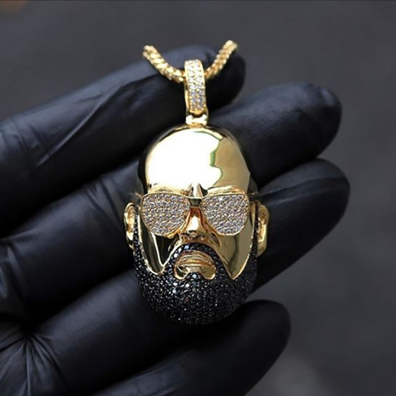 Wholesale Retro Domineering Crown Tag Necklace